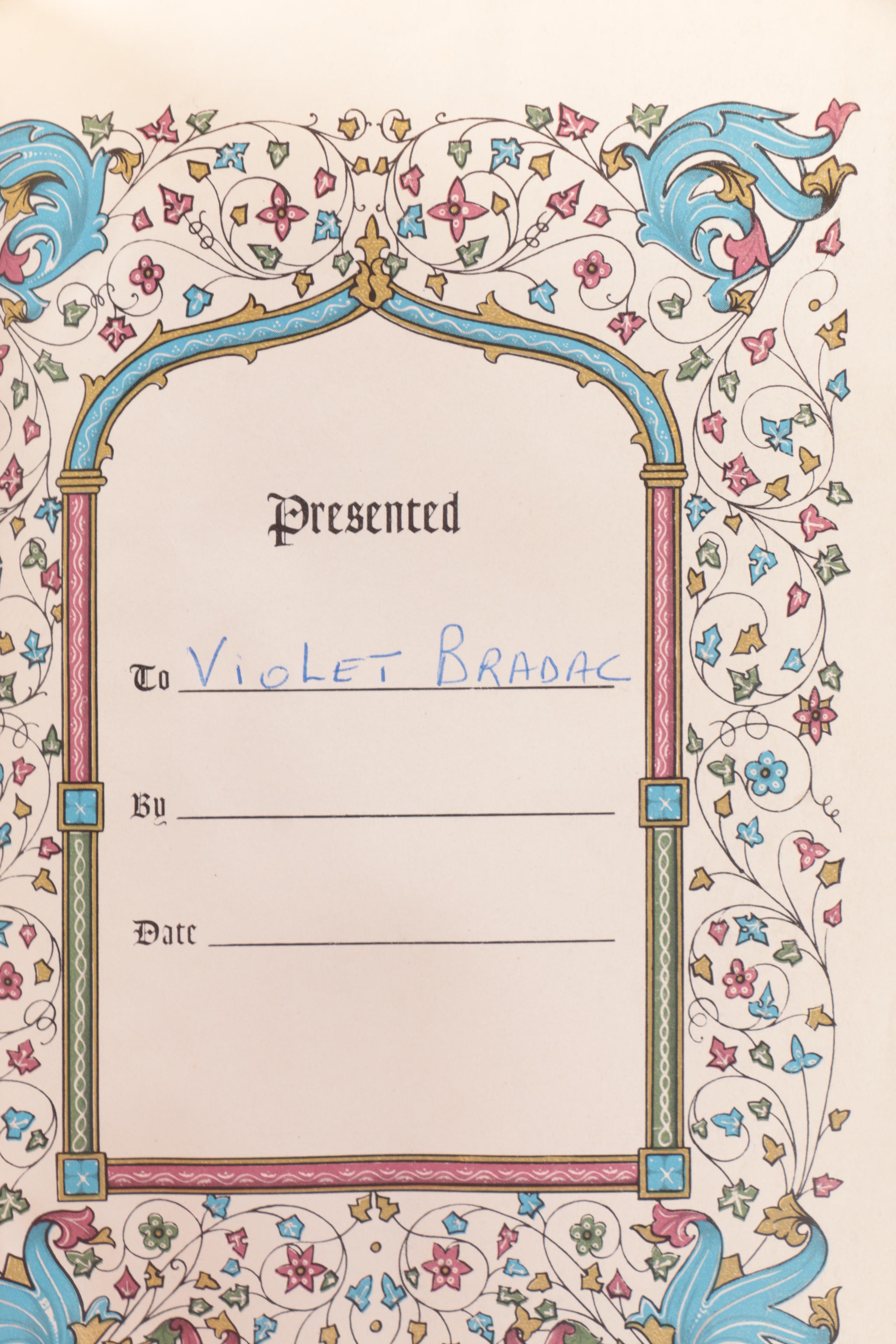 Linden Clock Winton Plate and Vintage Bible