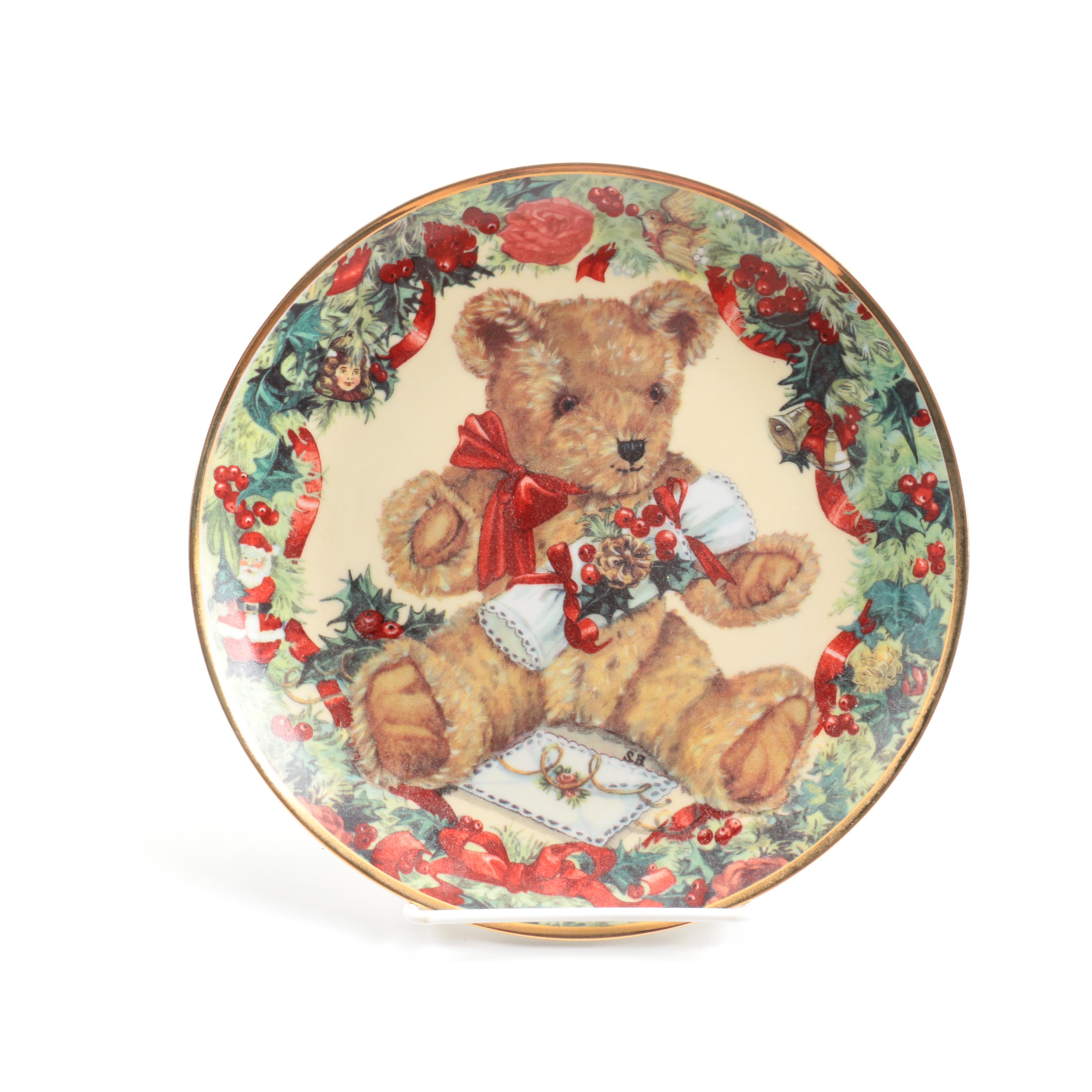 Franklin Mint "Teddy's First Christmas" Collector's Plate