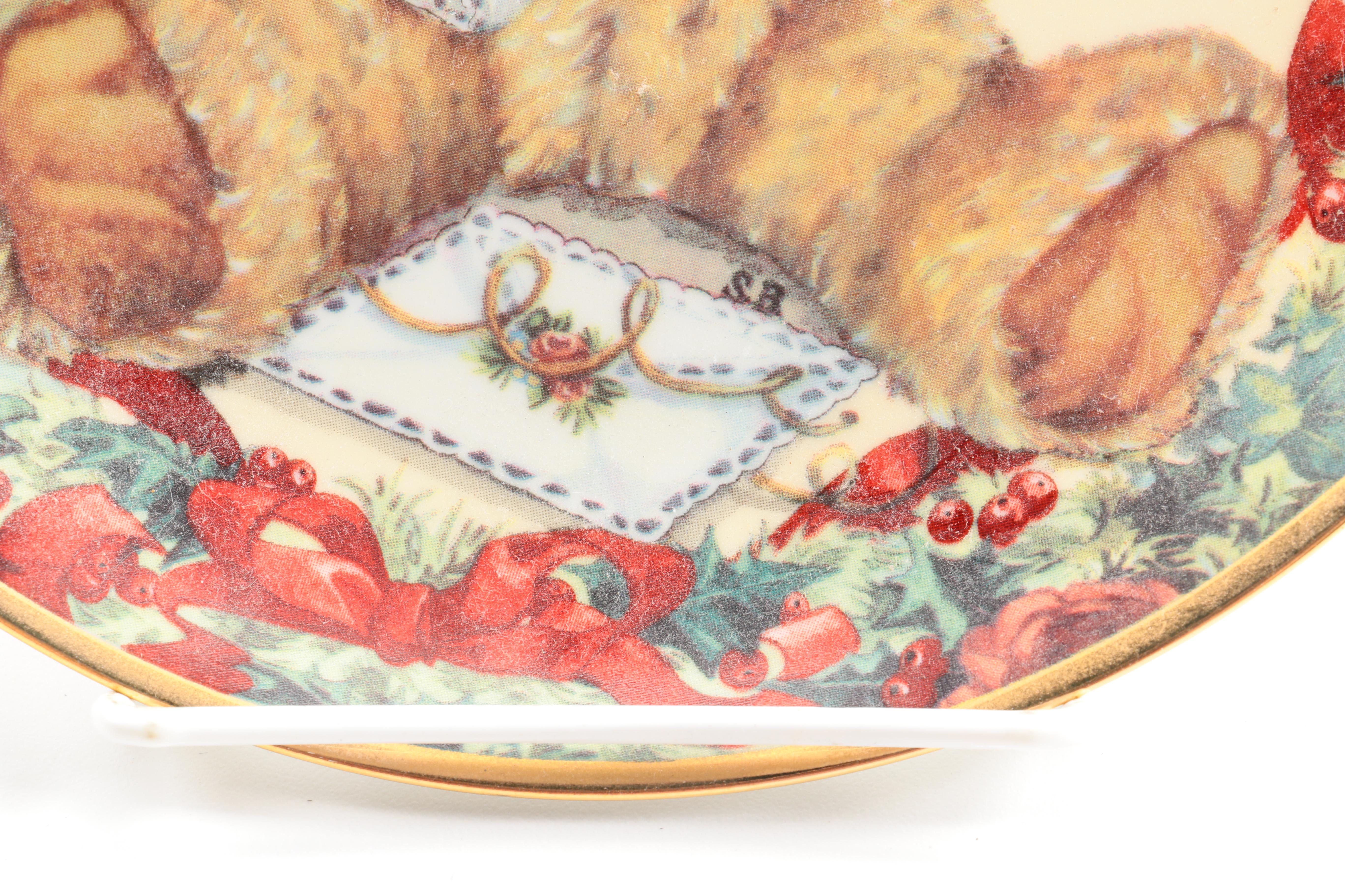 Franklin Mint "Teddy's First Christmas" Collector's Plate