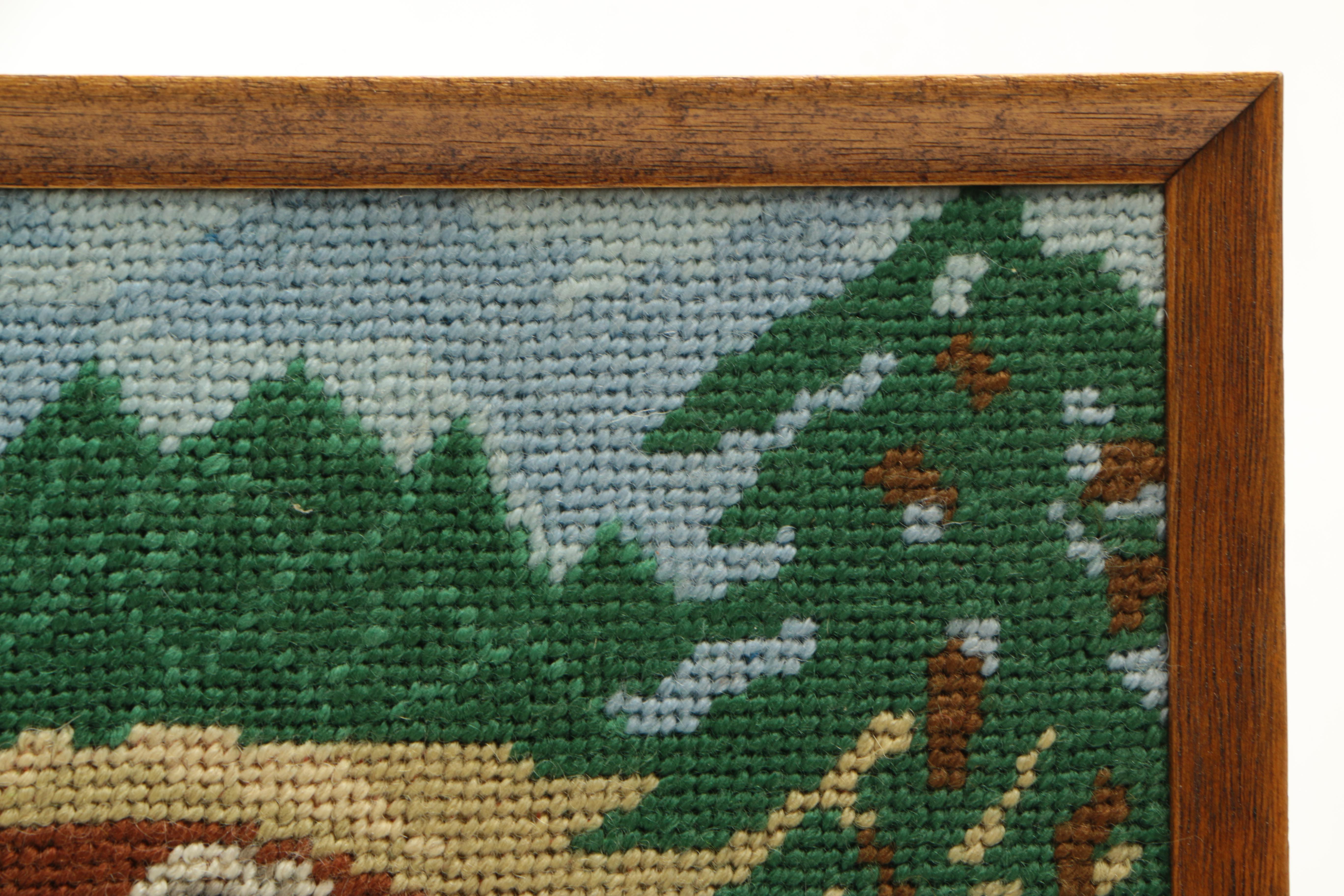 Needlepoint of a House