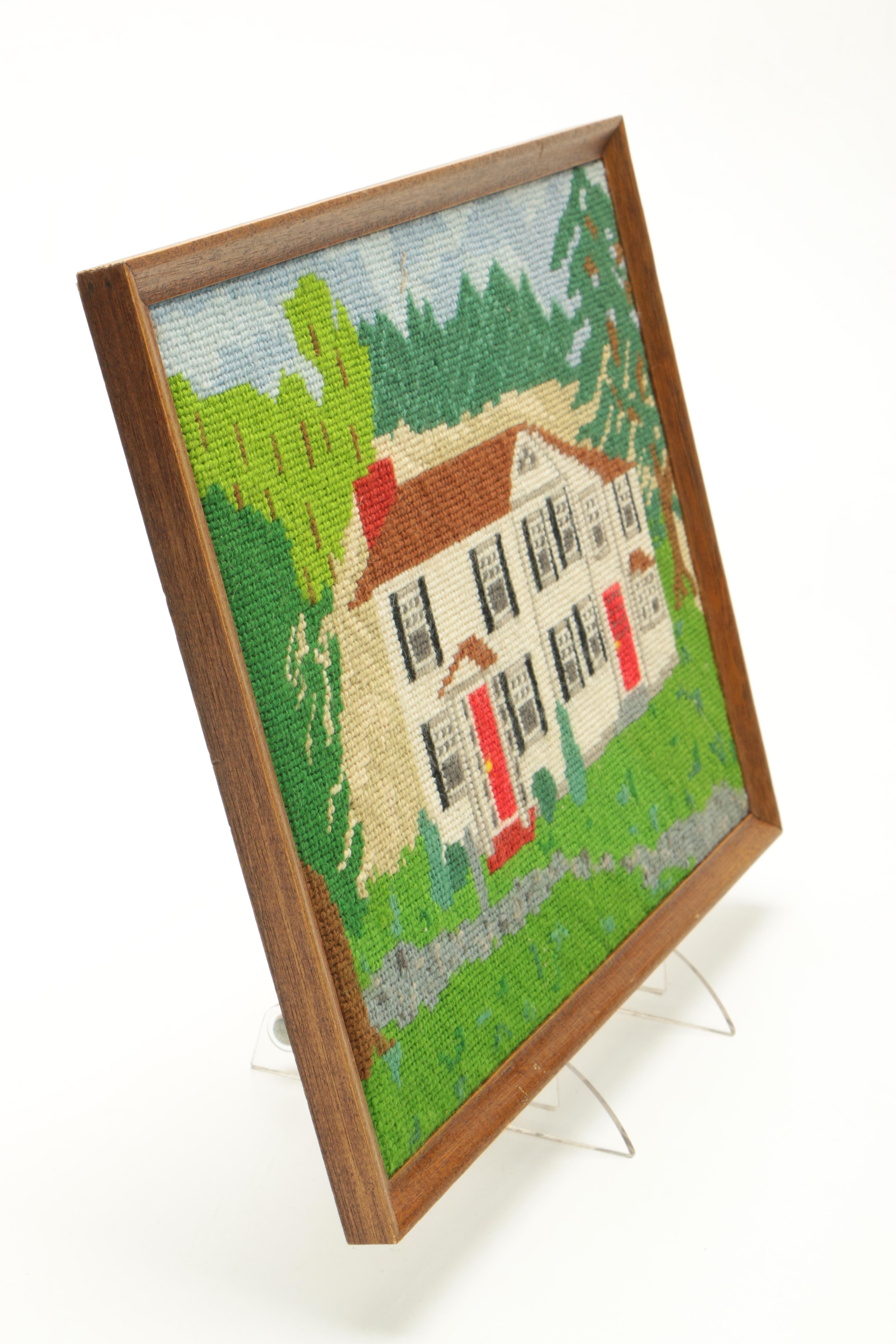 Needlepoint of a House