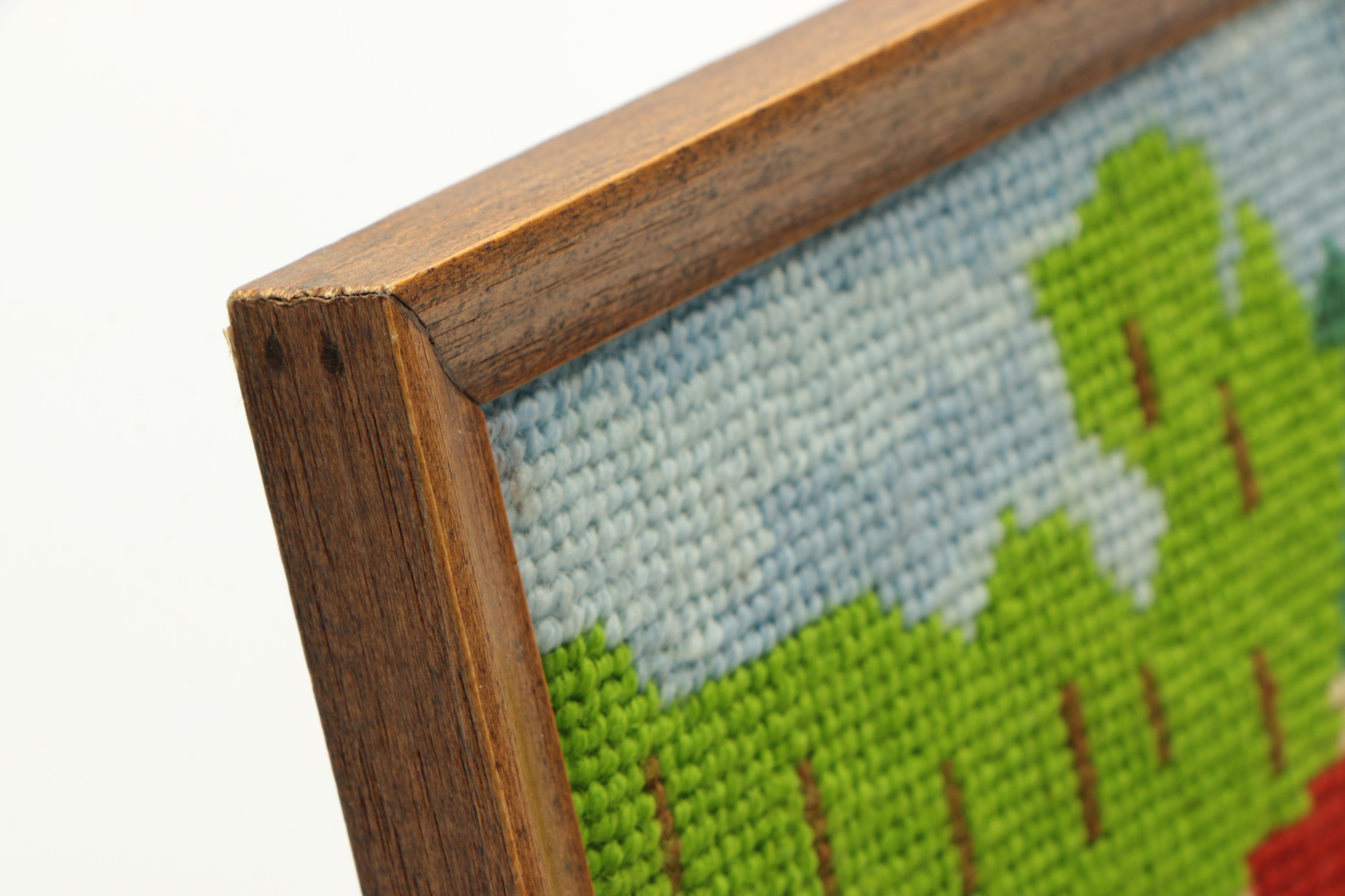 Needlepoint of a House