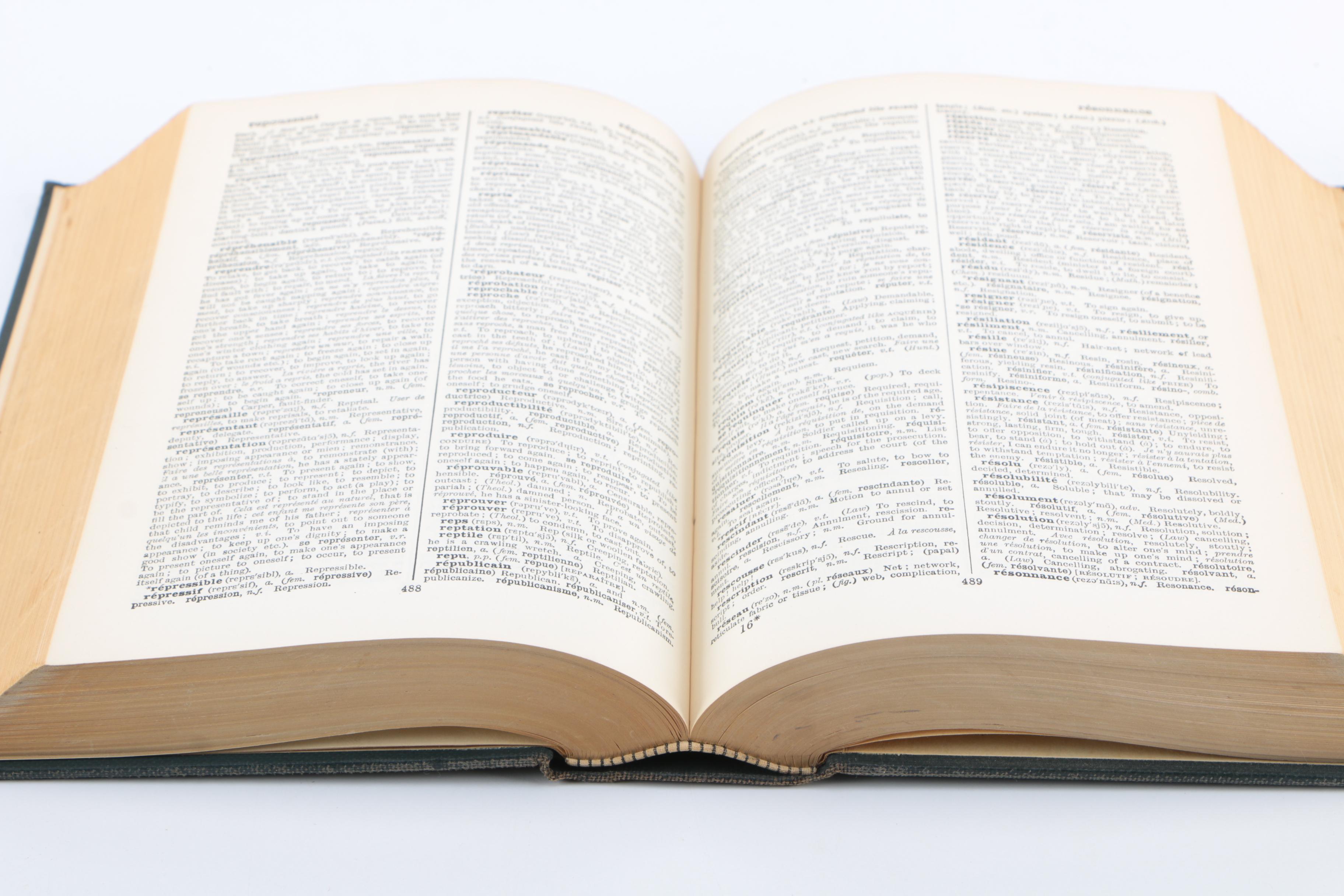 1932 "Heath's New French Dictionary"