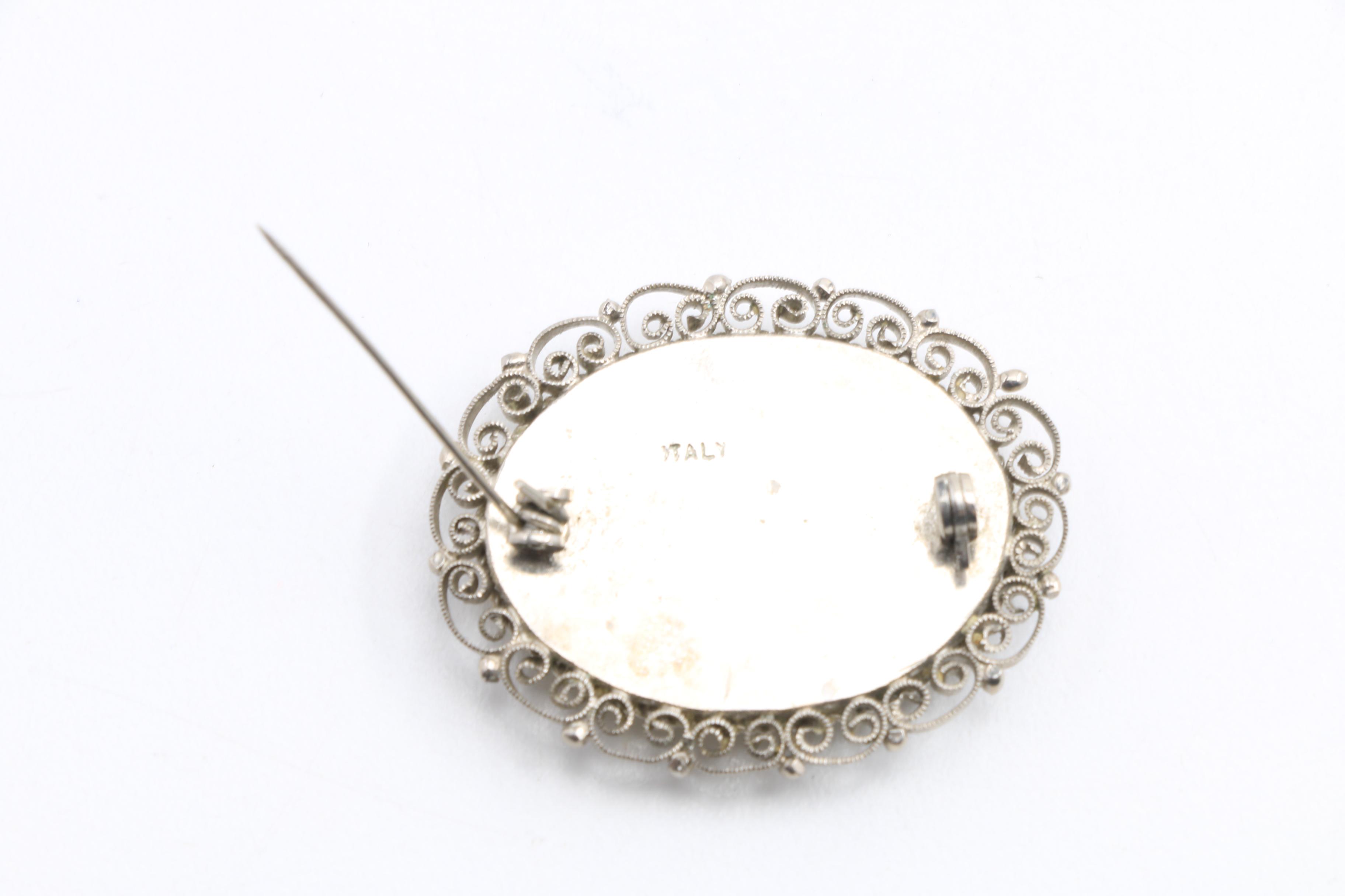 Four Italian Glass Mosaic Brooches