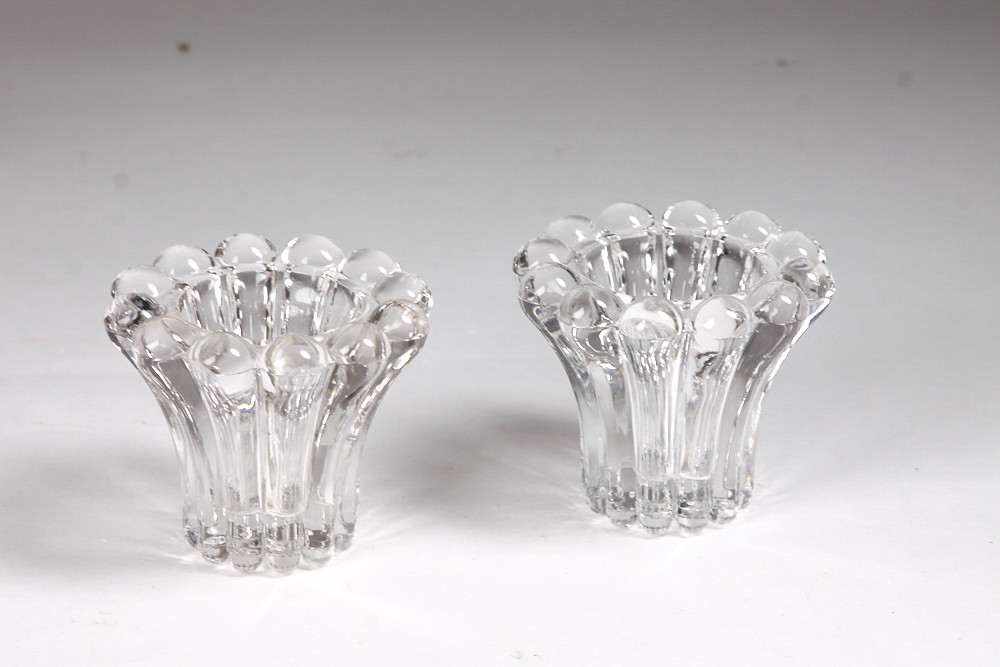 Brass and Glass Candle Holders