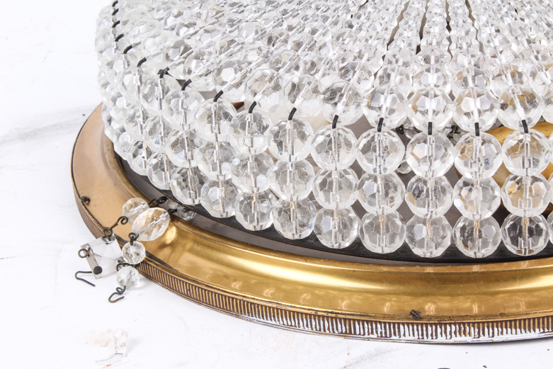 Vintage Flush-Mount Chandelier