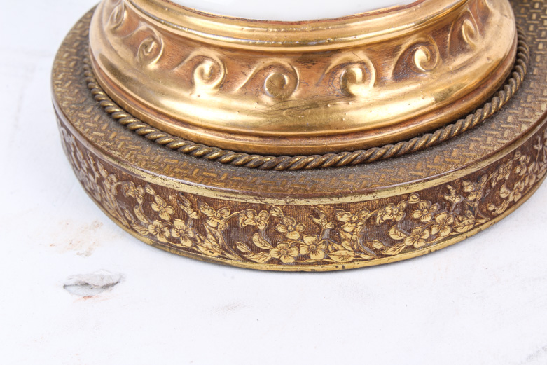Figural Gold Tone Grecian Style Lamps