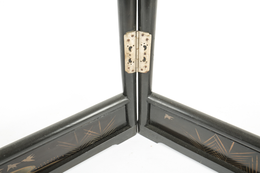 Japanese Hand-Painted Lacquered Wood Kimono Rack