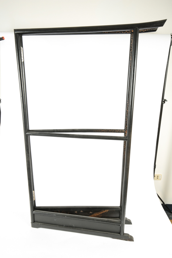 Japanese Hand-Painted Lacquered Wood Kimono Rack