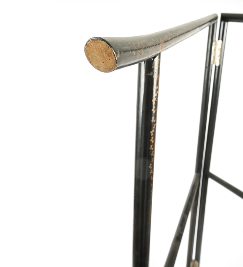 Japanese Hand-Painted Lacquered Wood Kimono Rack