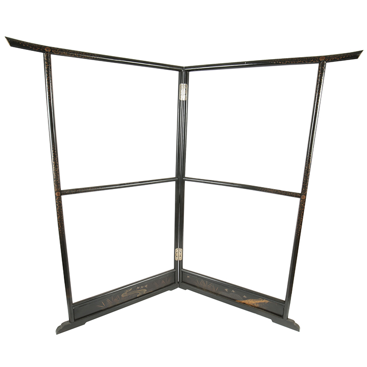 Japanese Hand-Painted Lacquered Wood Kimono Rack