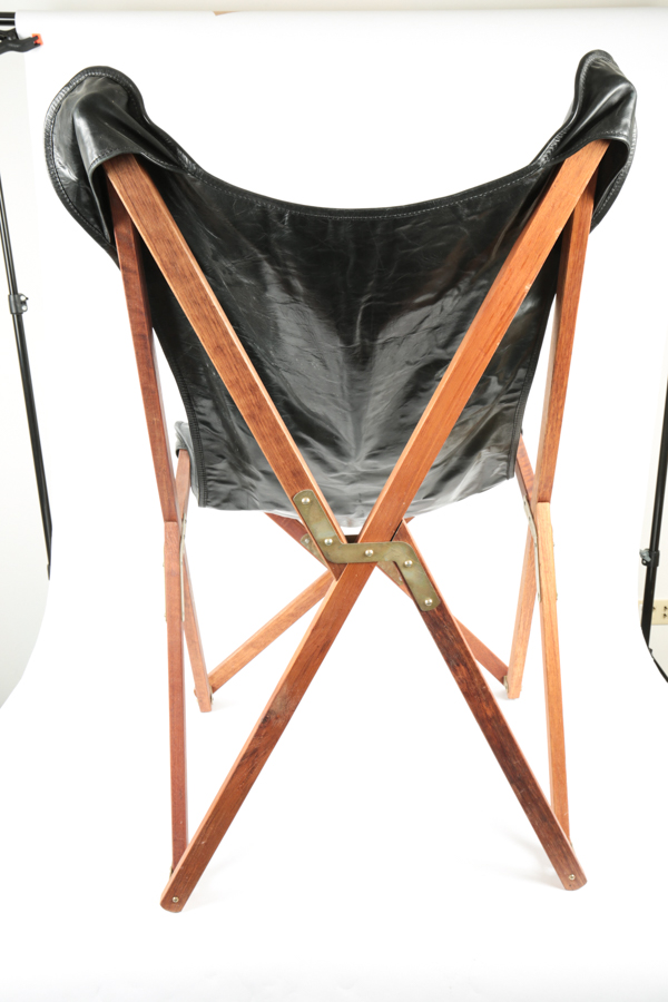 Vintage Leather Folding Chair