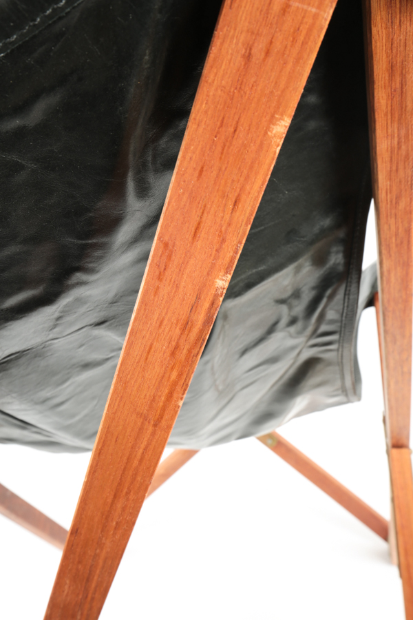 Vintage Leather Folding Chair