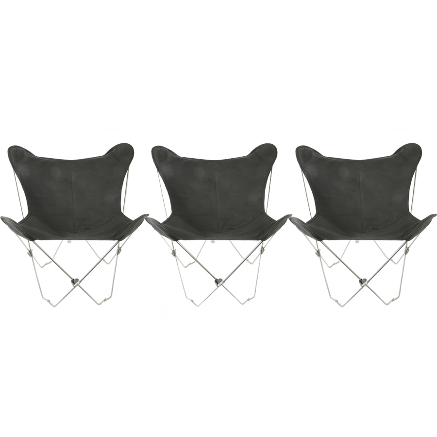 Set of Safari-Style Folding Chairs