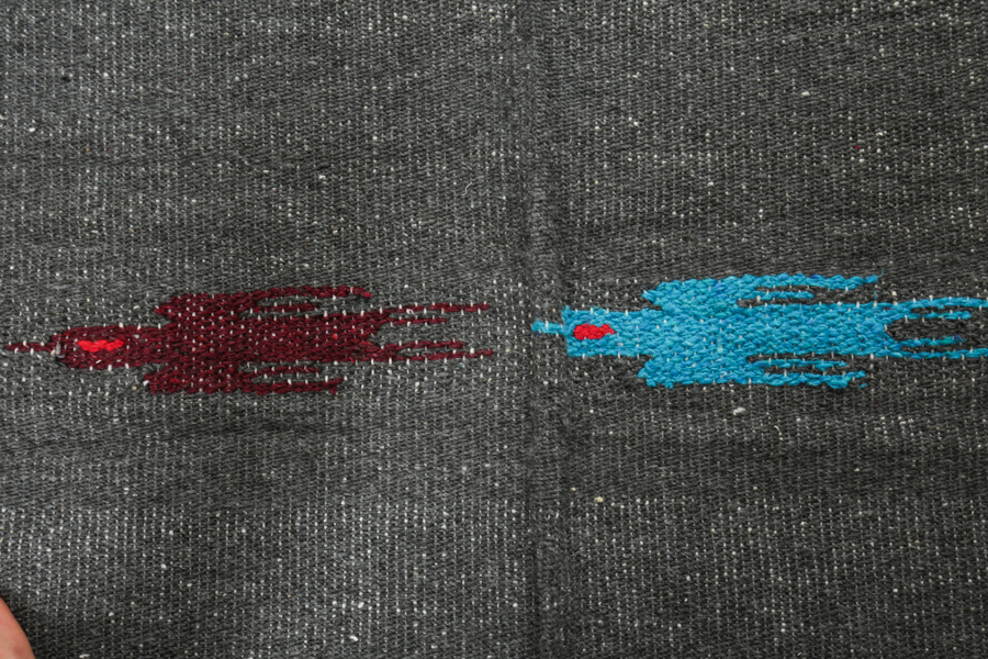 Pair of Molina Handwoven Mexican Blankets