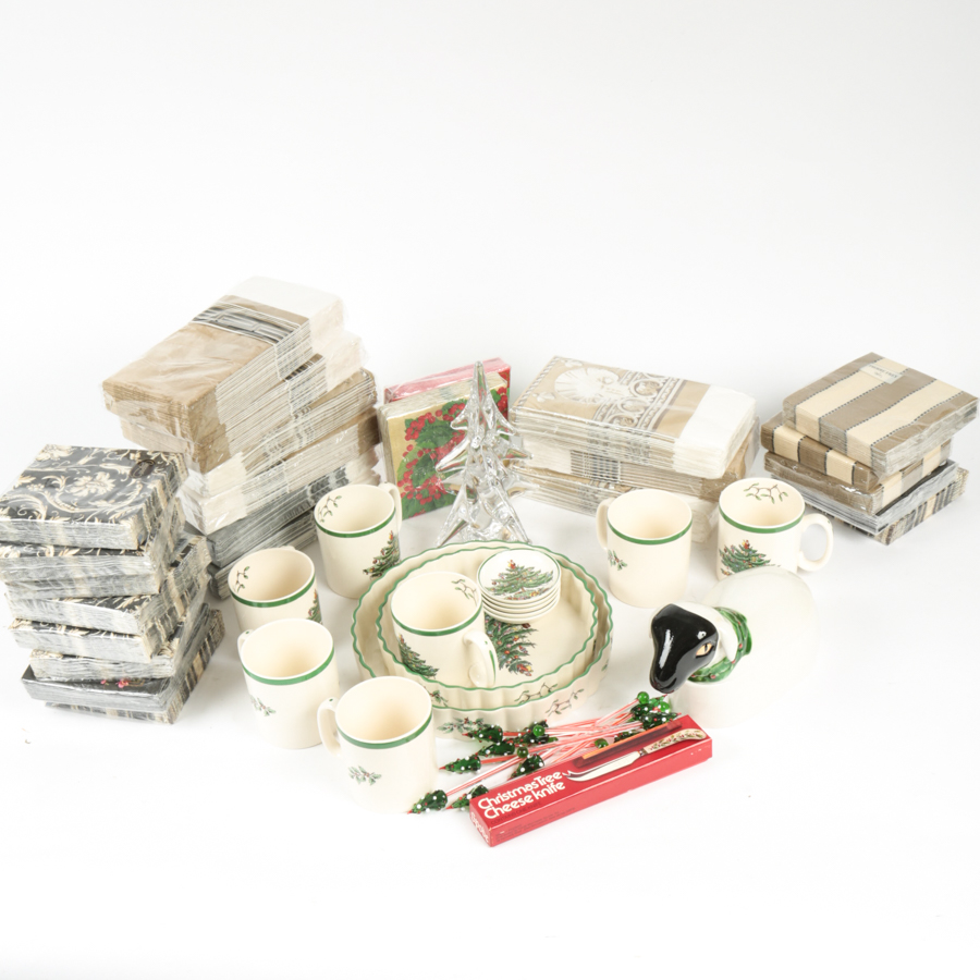 Collection of Christmas Kitchenware including Spode