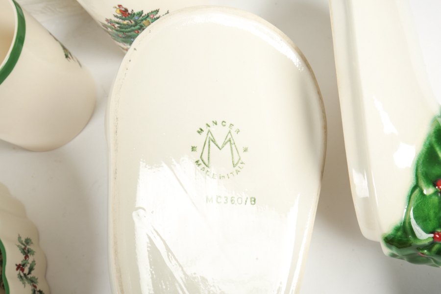 Collection of Christmas Kitchenware including Spode