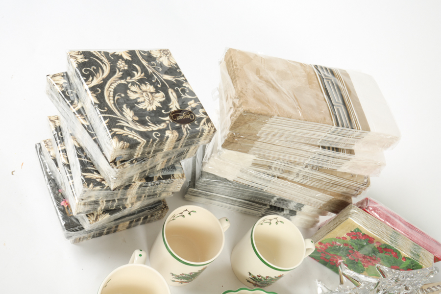 Collection of Christmas Kitchenware including Spode