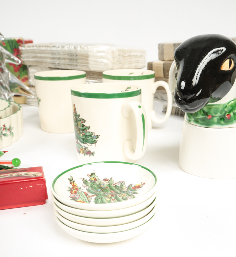 Collection of Christmas Kitchenware including Spode