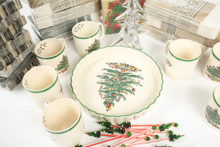 Collection of Christmas Kitchenware including Spode