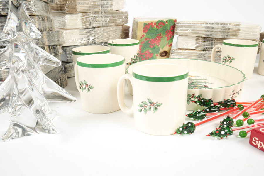 Collection of Christmas Kitchenware including Spode