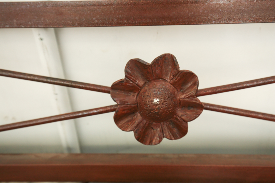 Decorative Wall Mirror in Rustic Metal Frame