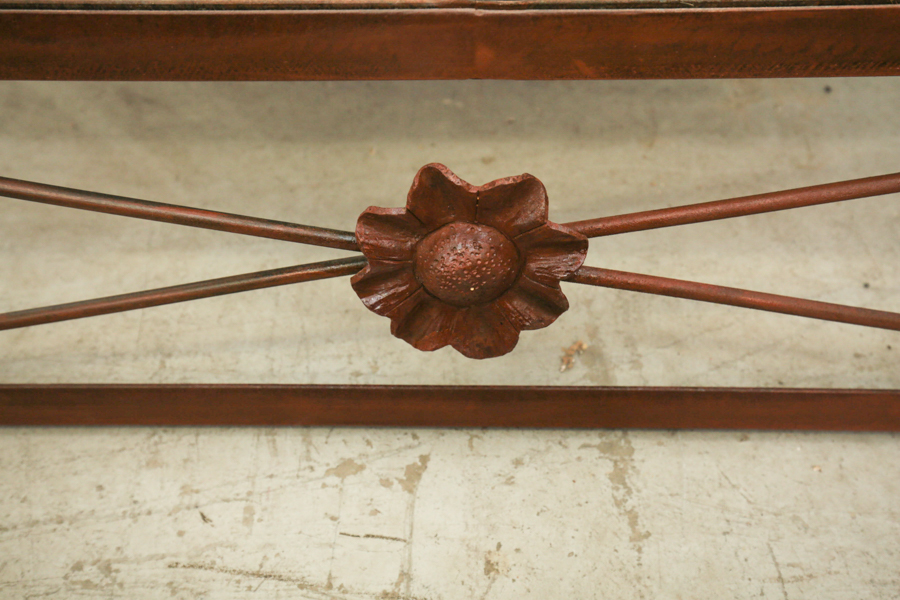 Decorative Wall Mirror in Rustic Metal Frame