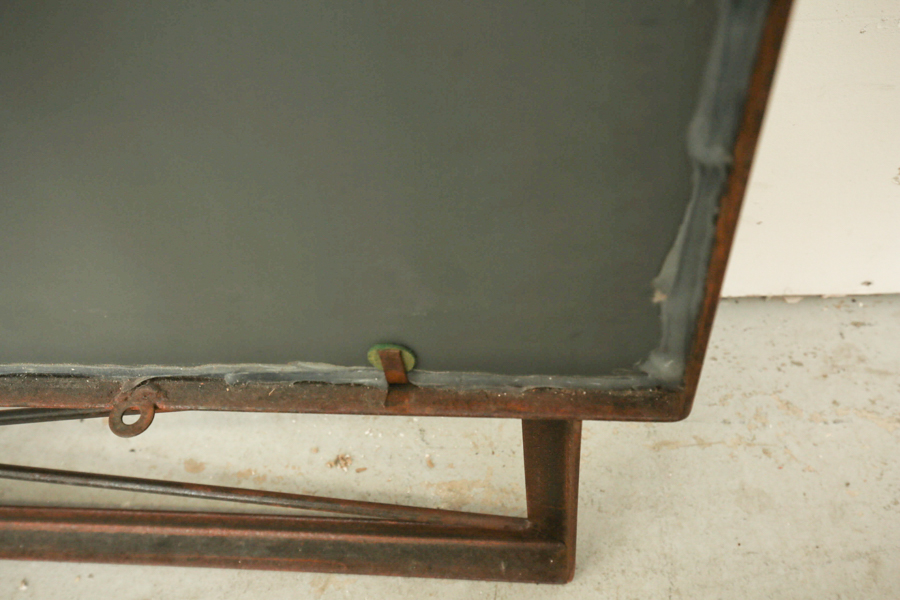 Decorative Wall Mirror in Rustic Metal Frame