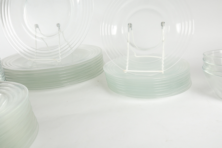 Large Collection of French Arcoroc Glass Dishes