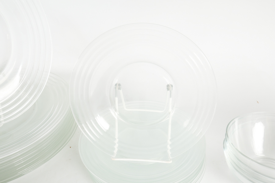 Large Collection of French Arcoroc Glass Dishes