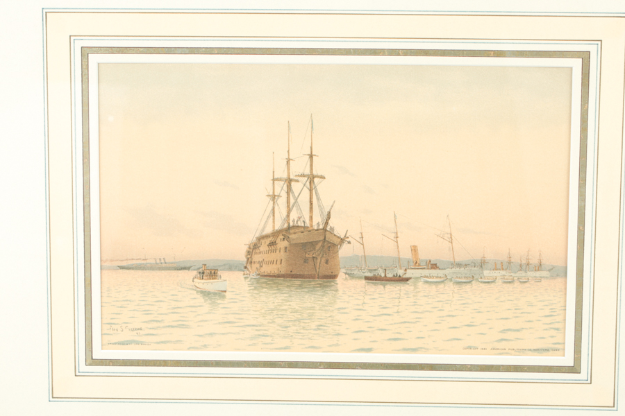 Framed Chromolithograph Print after Fred S. Cozzens