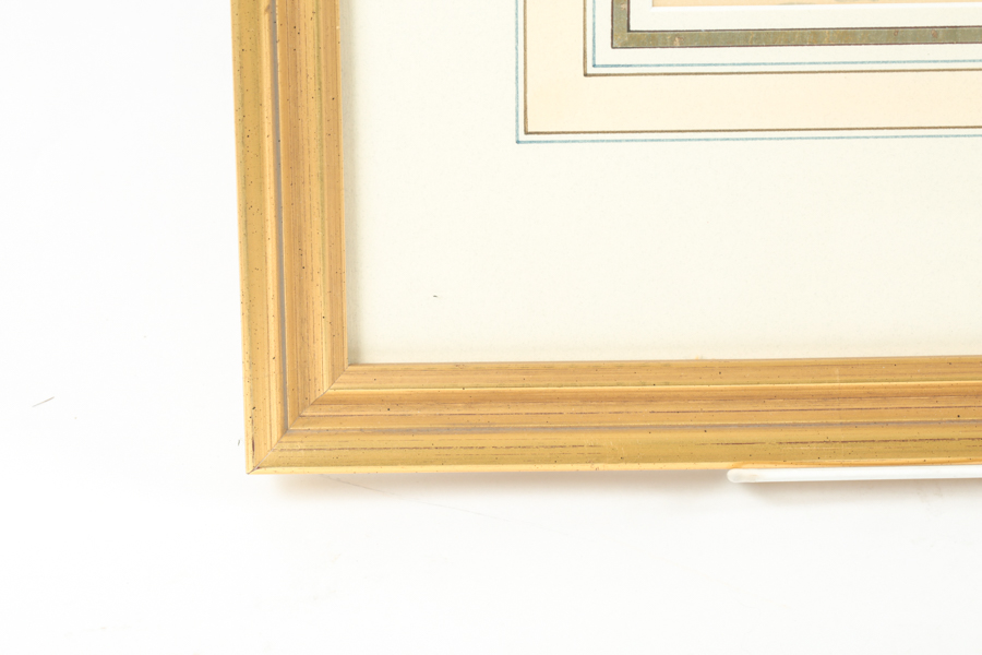 Framed Chromolithograph Print after Fred S. Cozzens