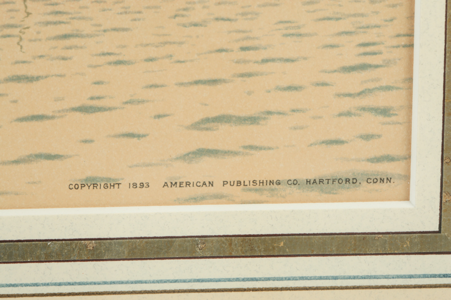 Framed Chromolithograph Print after Fred S. Cozzens