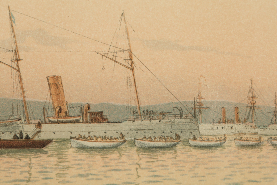 Framed Chromolithograph Print after Fred S. Cozzens