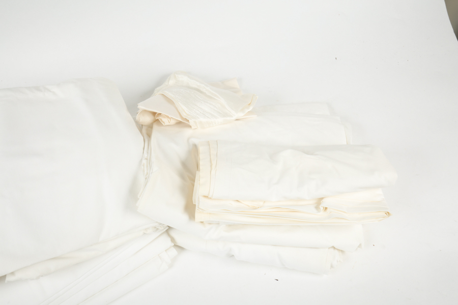 Variety of White Bed Linens