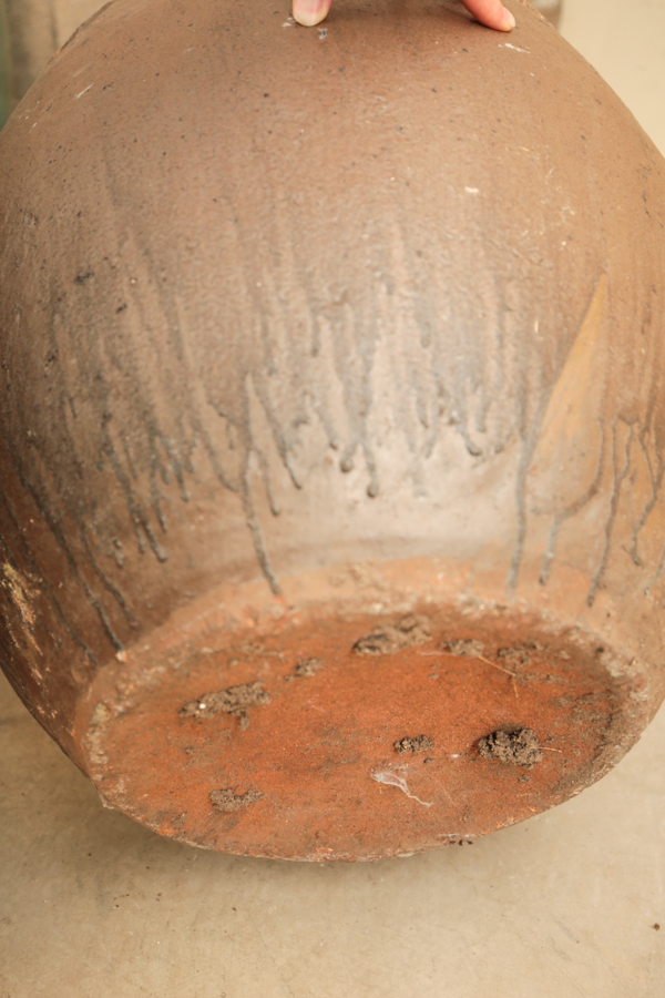 Two Large Rustic Style Ceramic Planters