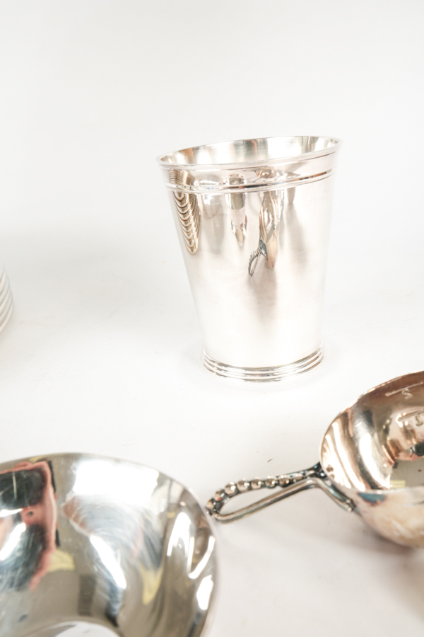 Collection of Silver Tone and Silver Plate Kitchenware Including Godinger