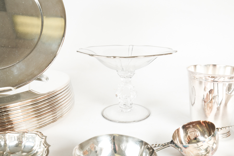 Collection of Silver Tone and Silver Plate Kitchenware Including Godinger