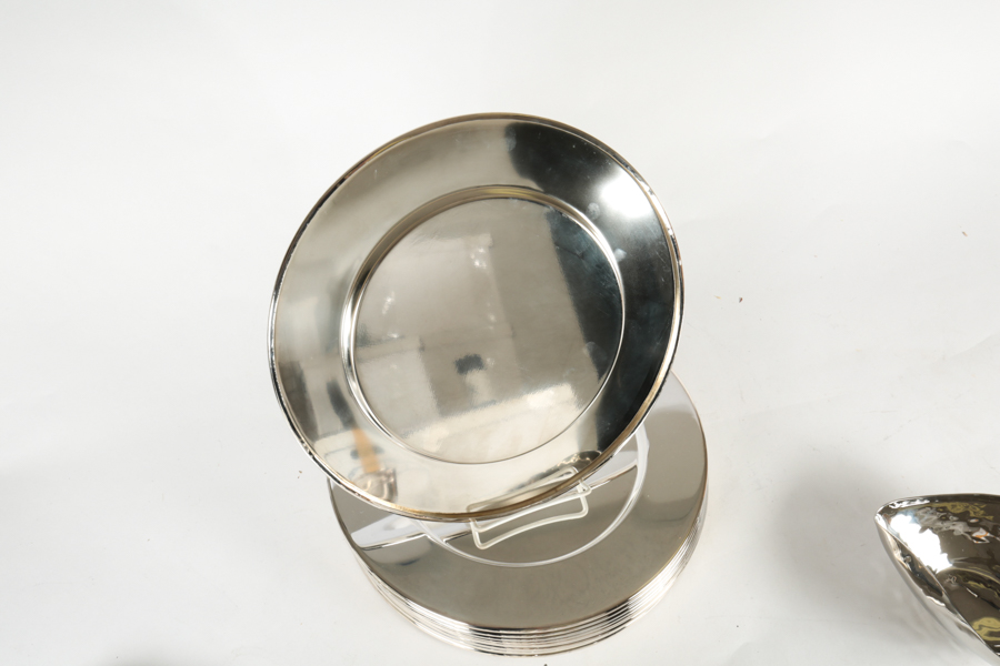 Collection of Silver Tone and Silver Plate Kitchenware Including Godinger