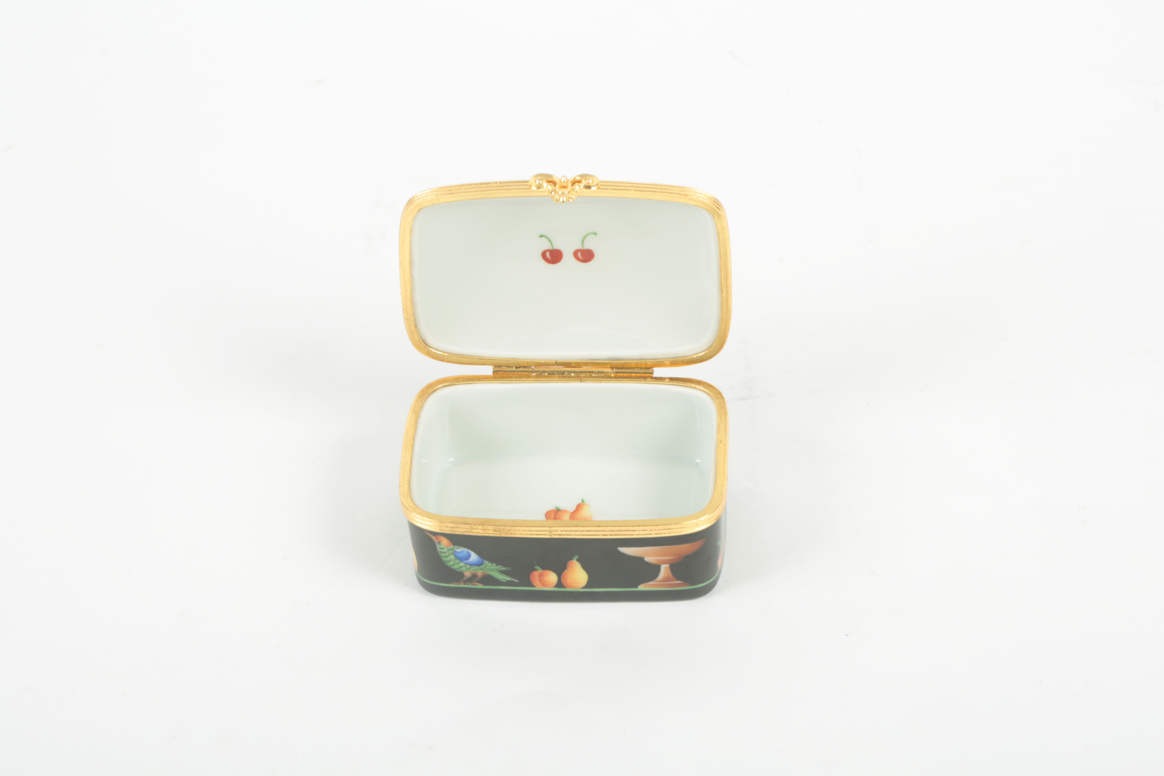 Tiffany & Co. Hand-Painted "Black Shoulder" Porcelain Box