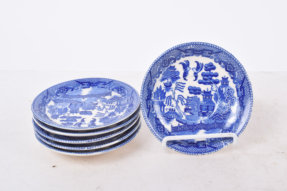 Vintage Japanese "Blue Willow" China