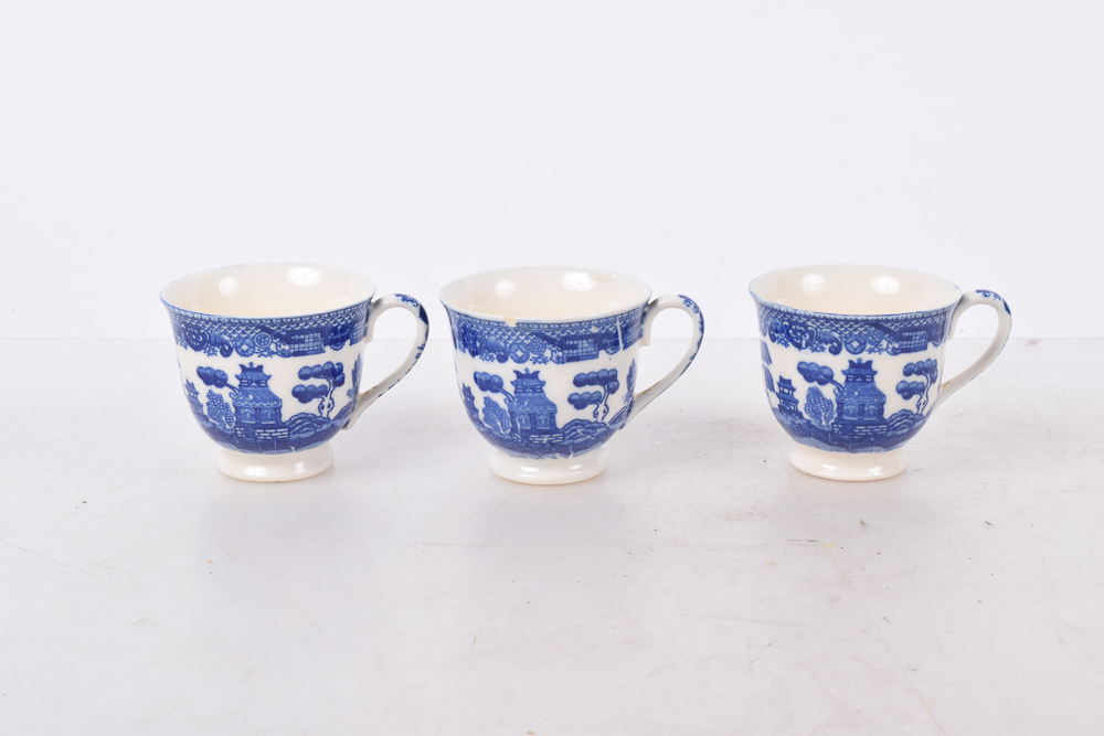 Vintage Japanese "Blue Willow" China