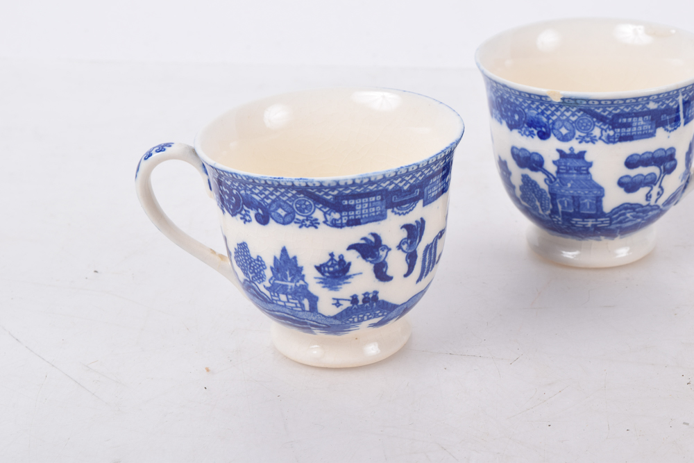 Vintage Japanese "Blue Willow" China