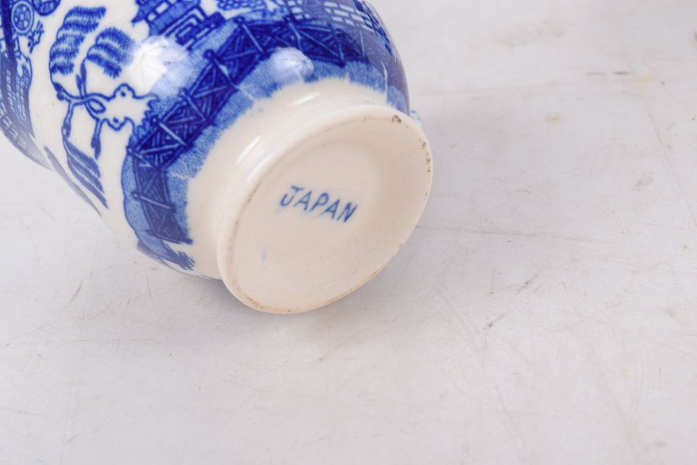 Vintage Japanese "Blue Willow" China