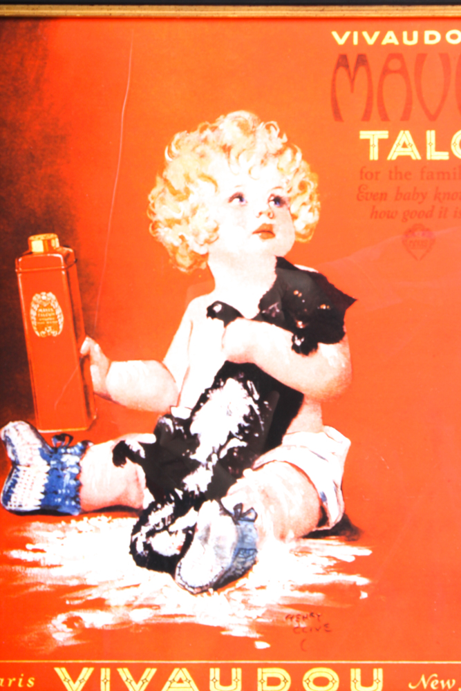 Reproduction Henry Clive Advertising Giclee "Vivaudou's Mavis Talc"