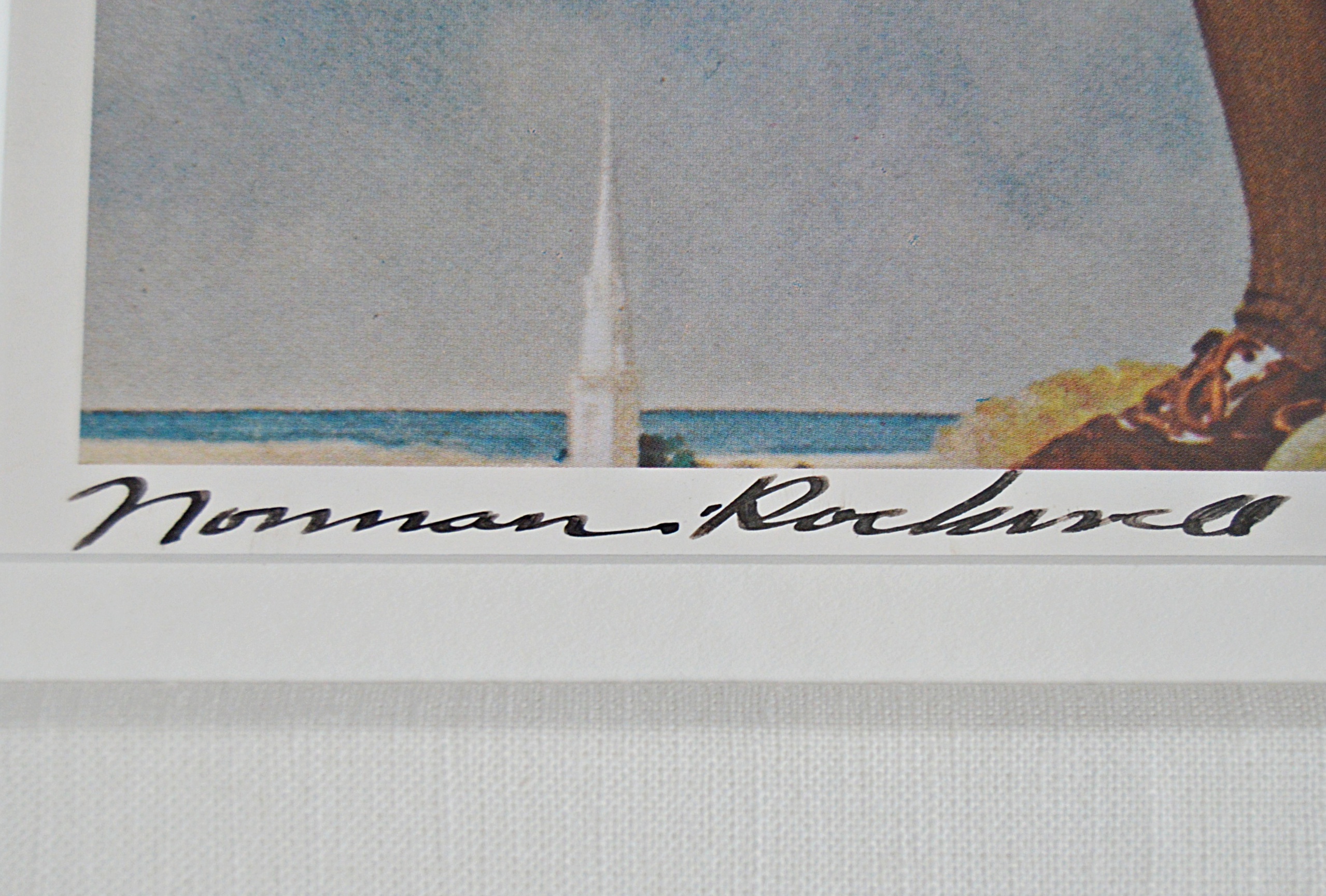 Signed Norman Rockwell Offset Lithographic Print "A Scout is Loyal"