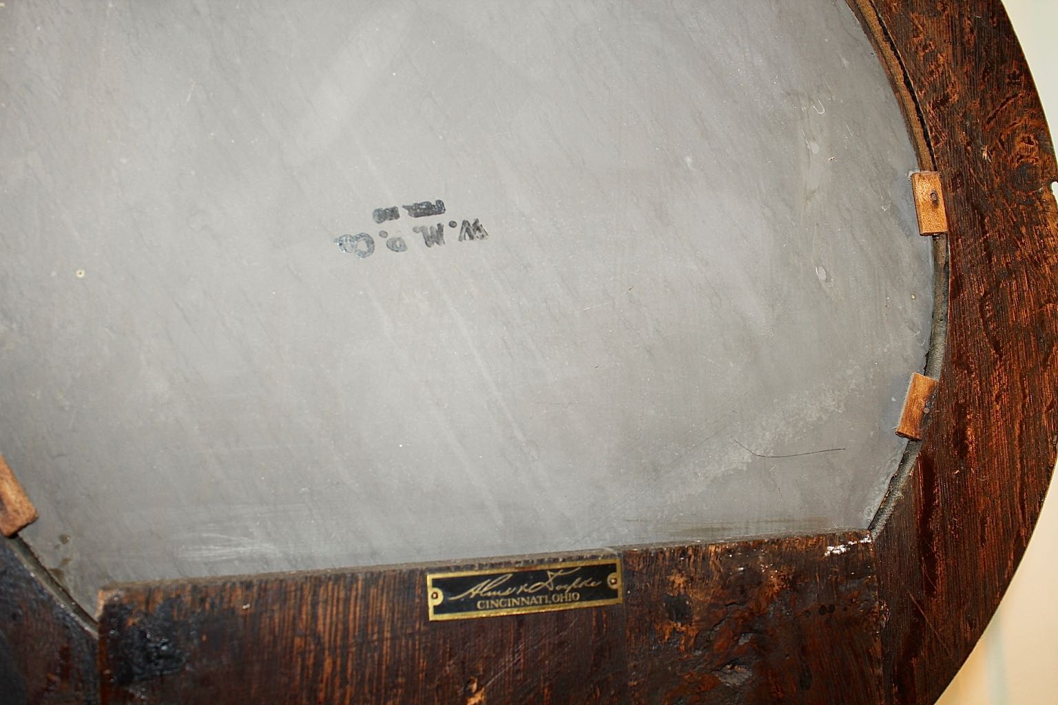 Antique Oak Mirrored Hall Tree Chair with Side Umbrella Stand