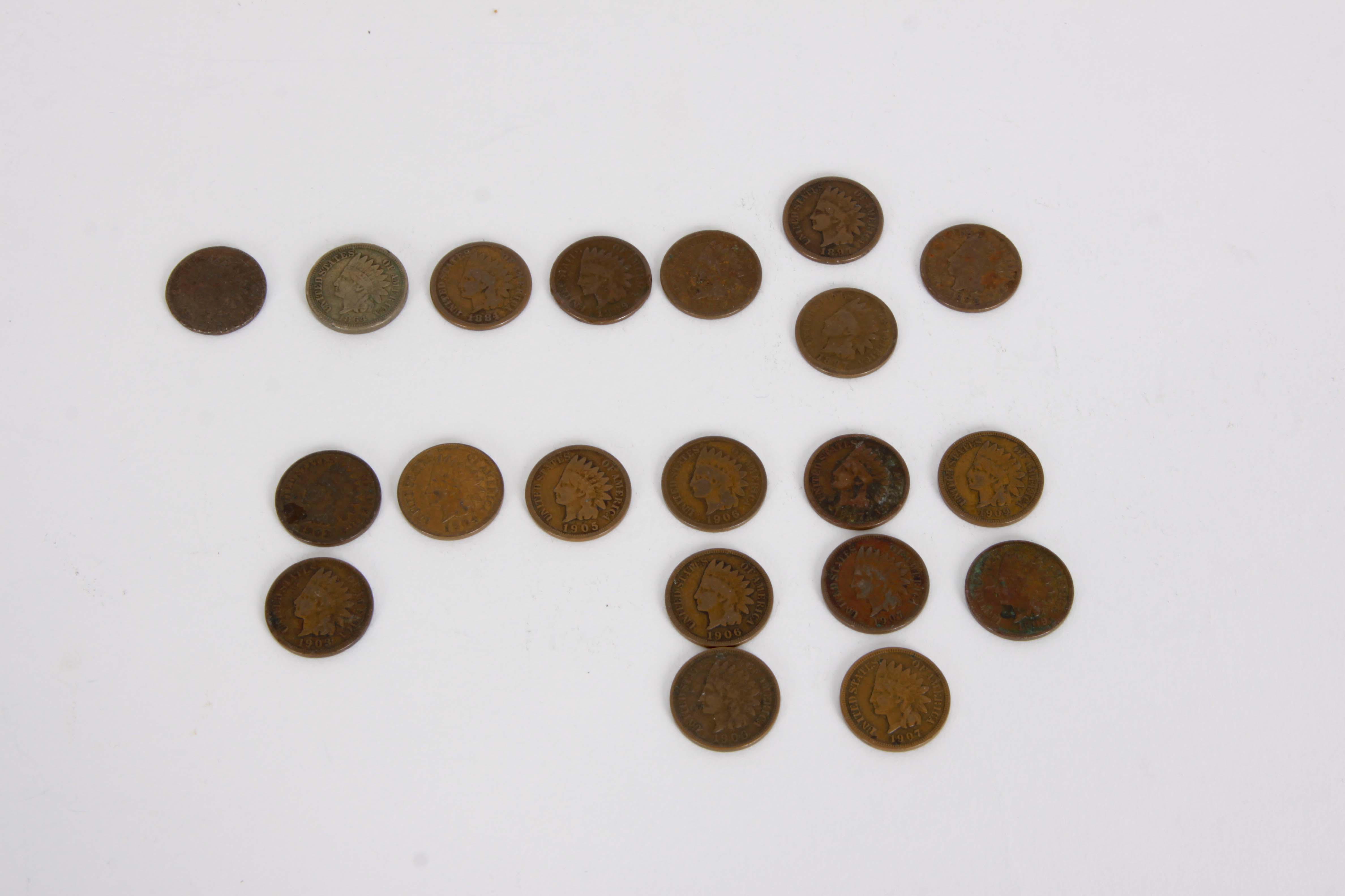 Indian Head One Cent Coins