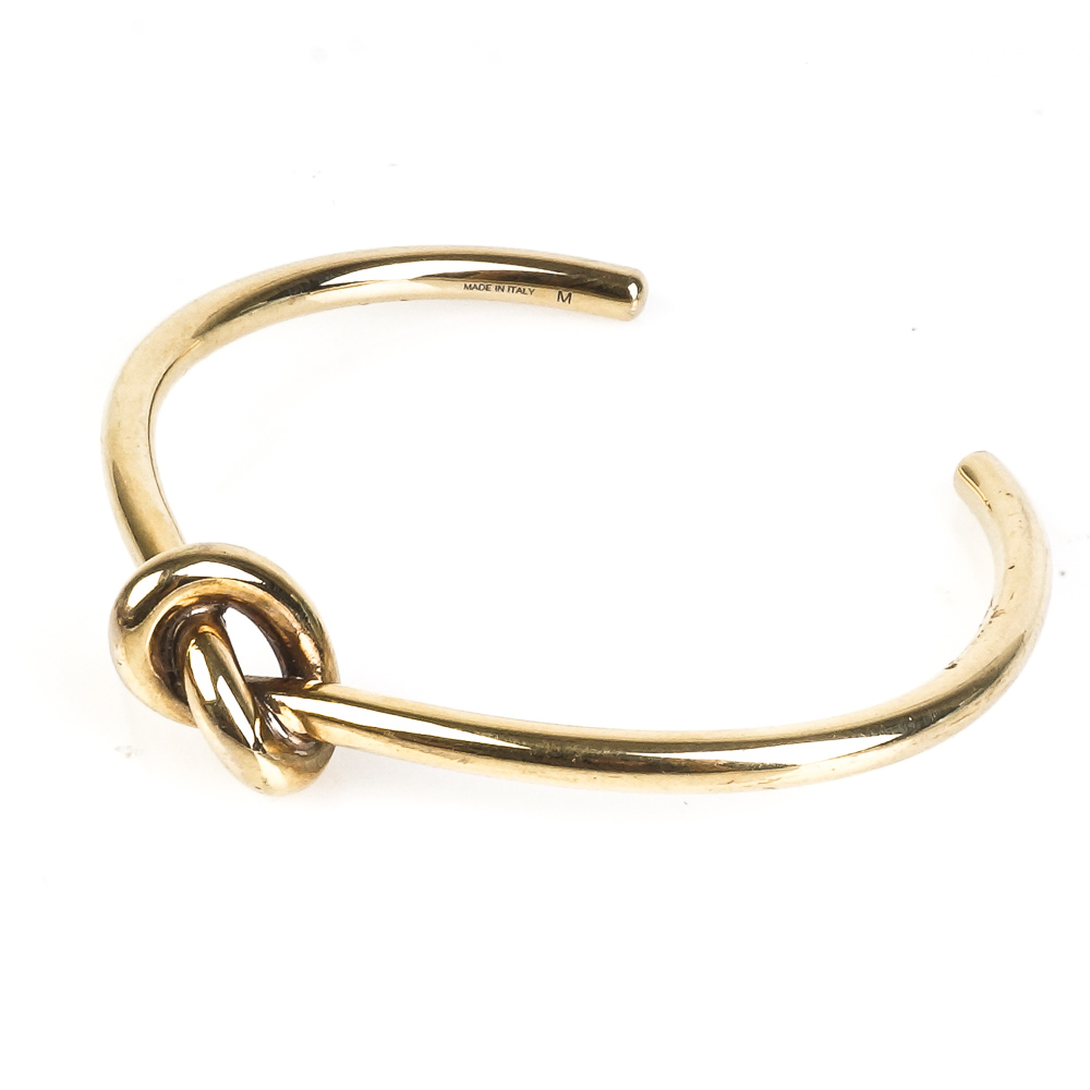 Céline Knot Cuff Bracelet in Brass