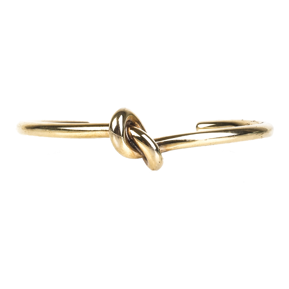 Céline Knot Cuff Bracelet in Brass